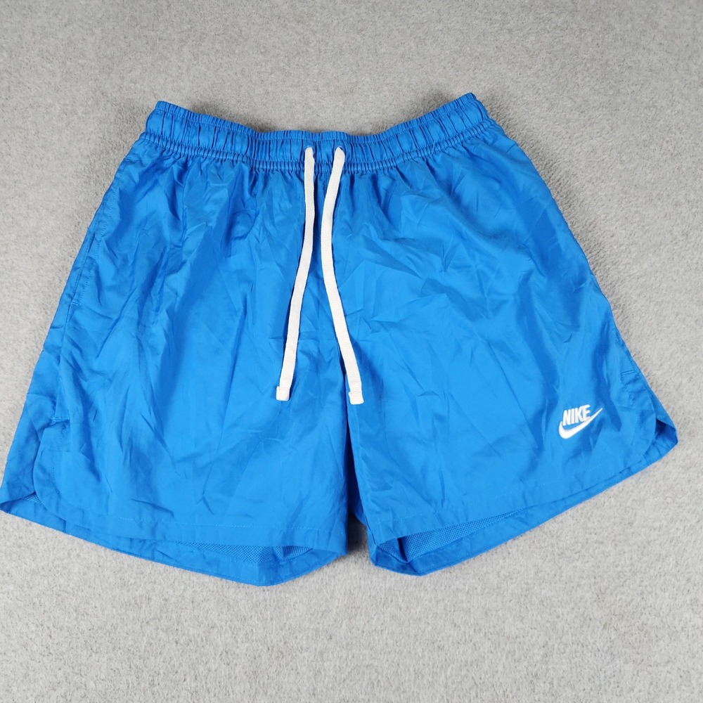 Nike Running Shorts Mens Large Blue Woven Flow Mesh Lined Gym Athletic Workout